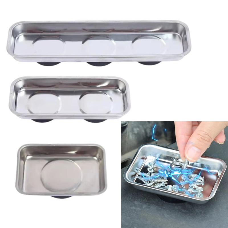 Magnetic Parts Tray - Square Magnetic Bowl Durable Magnetic Stainless