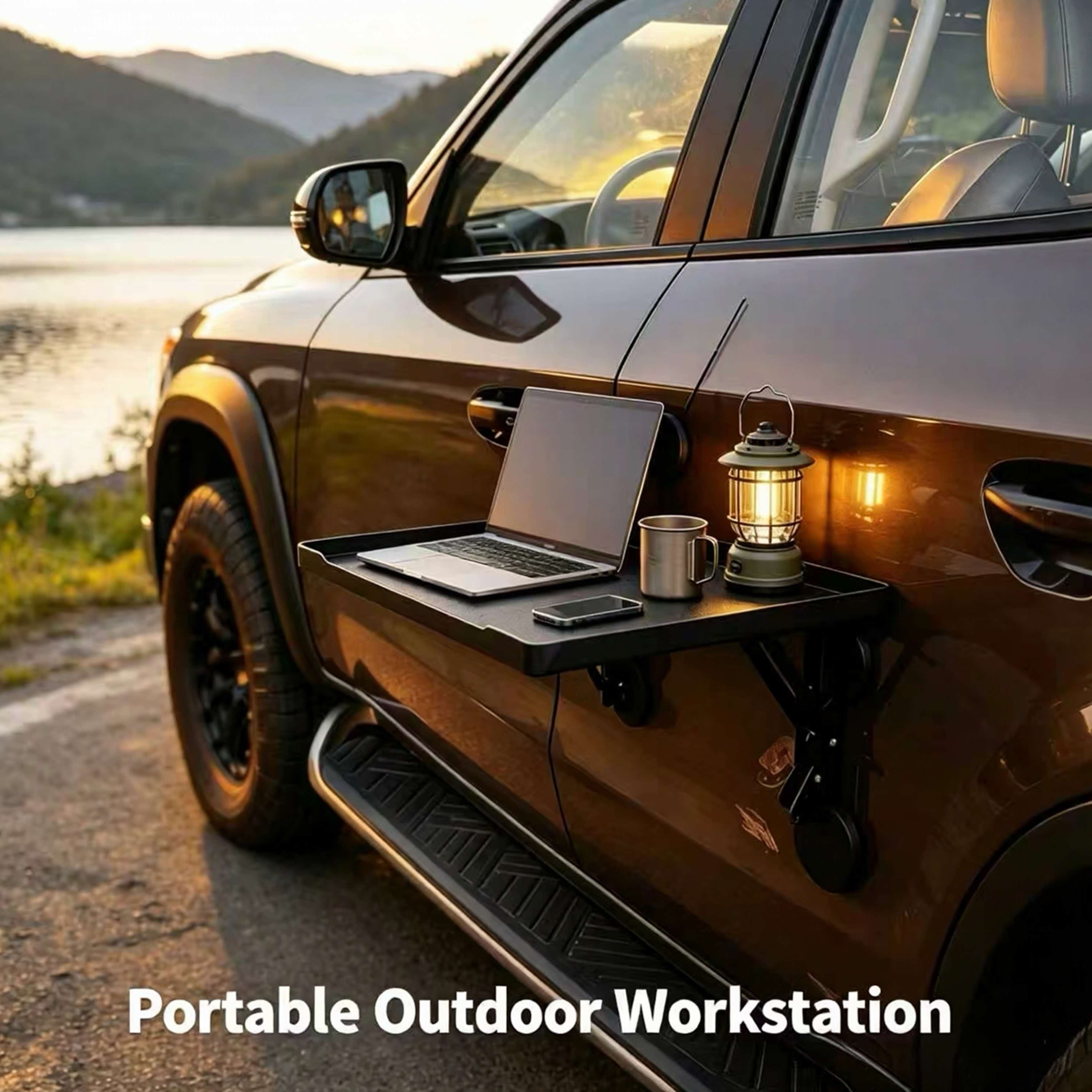 Magnetic Parts Tray - Magnetic Foldable Car Side Table Portable