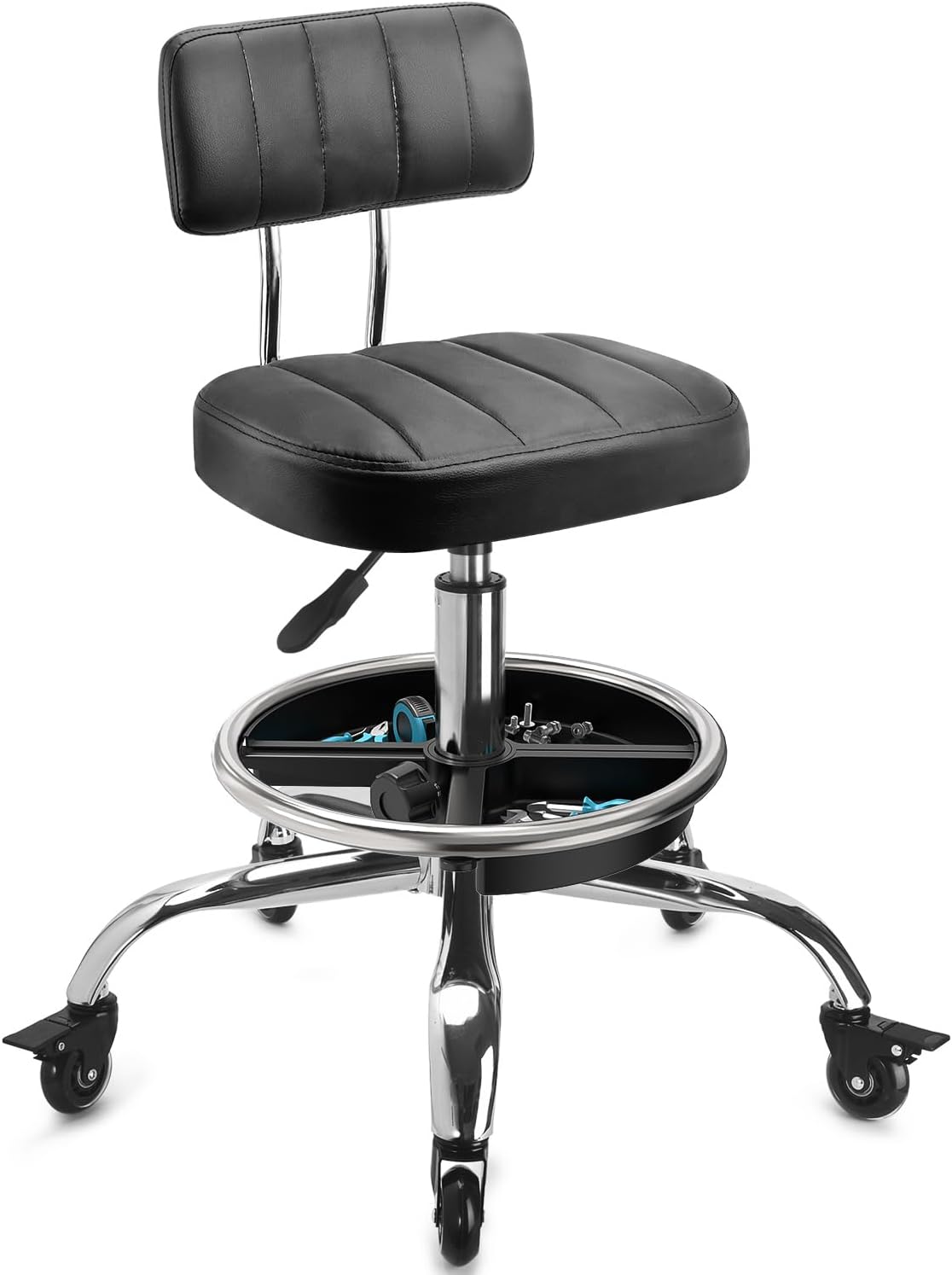 Tools Mechanical Workshop - Garage Mechanic Stool With Backrest Height