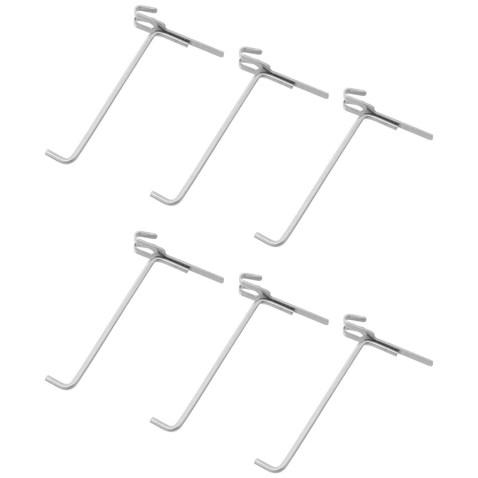 Workshop Tools Board - 6Pcs Stainless Steel Pegboard Hooks Universal