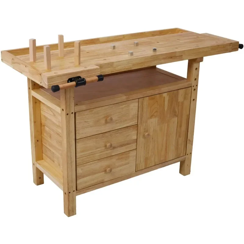 Workshop Tools Used - Steel and wood workbenches are used