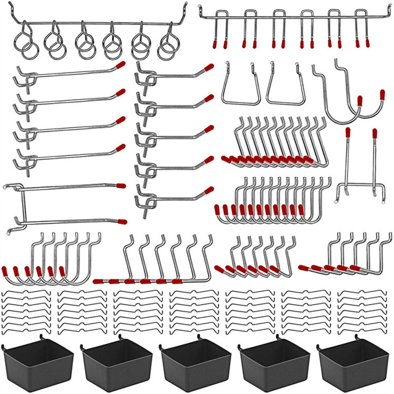 114 Pcs Pegboard Hooks Set Met - Workshop Tools Board review and price