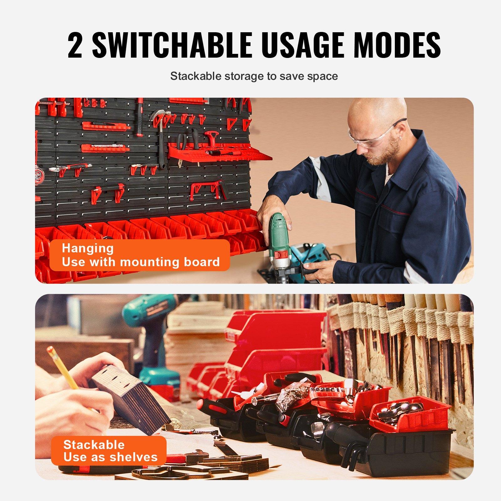 Wall Mounted 30-Bin Plastic Pa - Workshop Tools Organizer review and price
