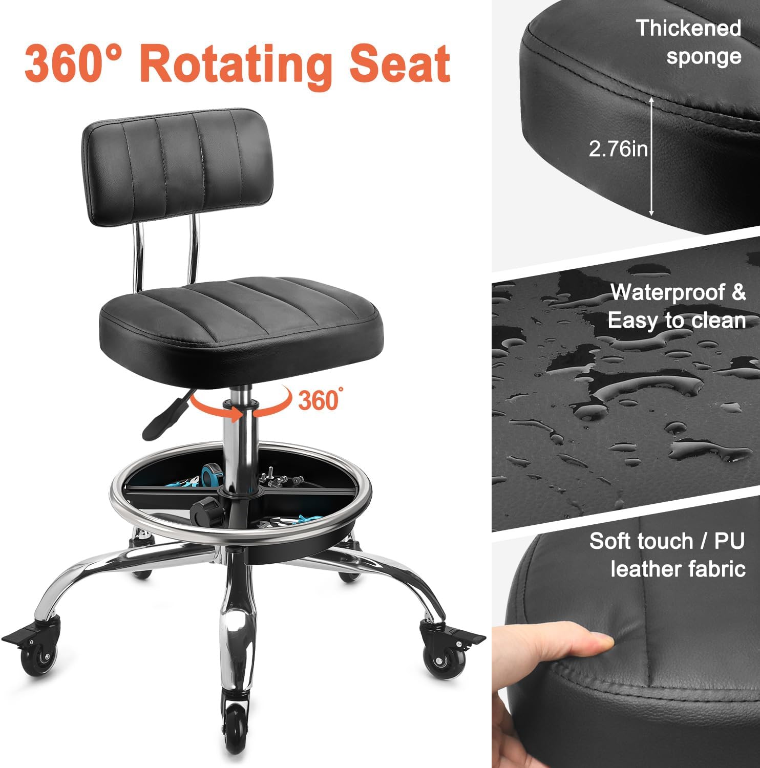 Garage Mechanic Stool With Bac - Tools Mechanical Workshop review and price