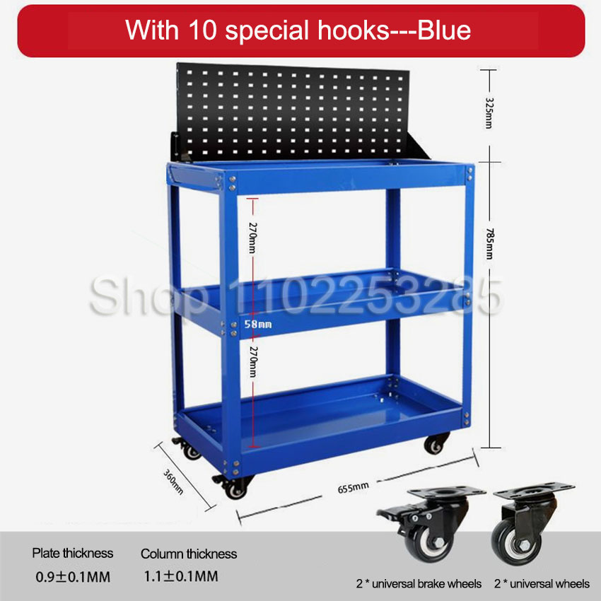 Tool Carts 3-layer Mobile Tool - Tools Mechanical Workshop review and price