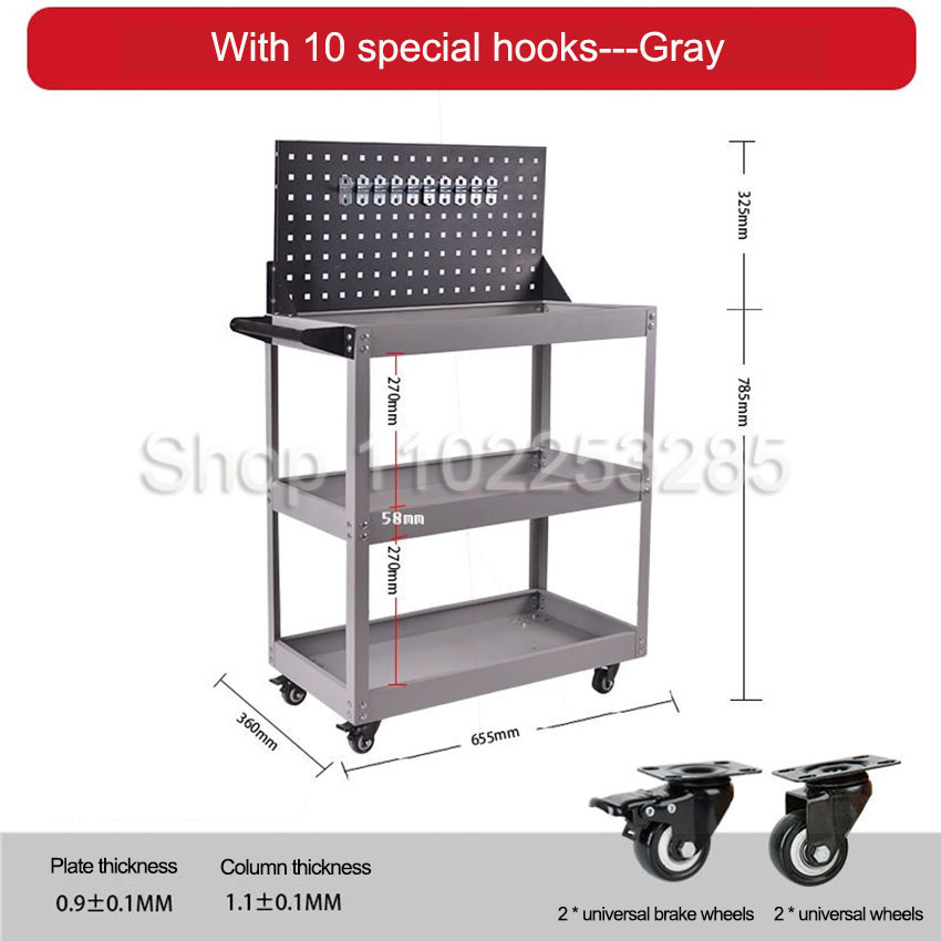 Tool Carts 3-layer Mobile Tool - Tools Mechanical Workshop review and price
